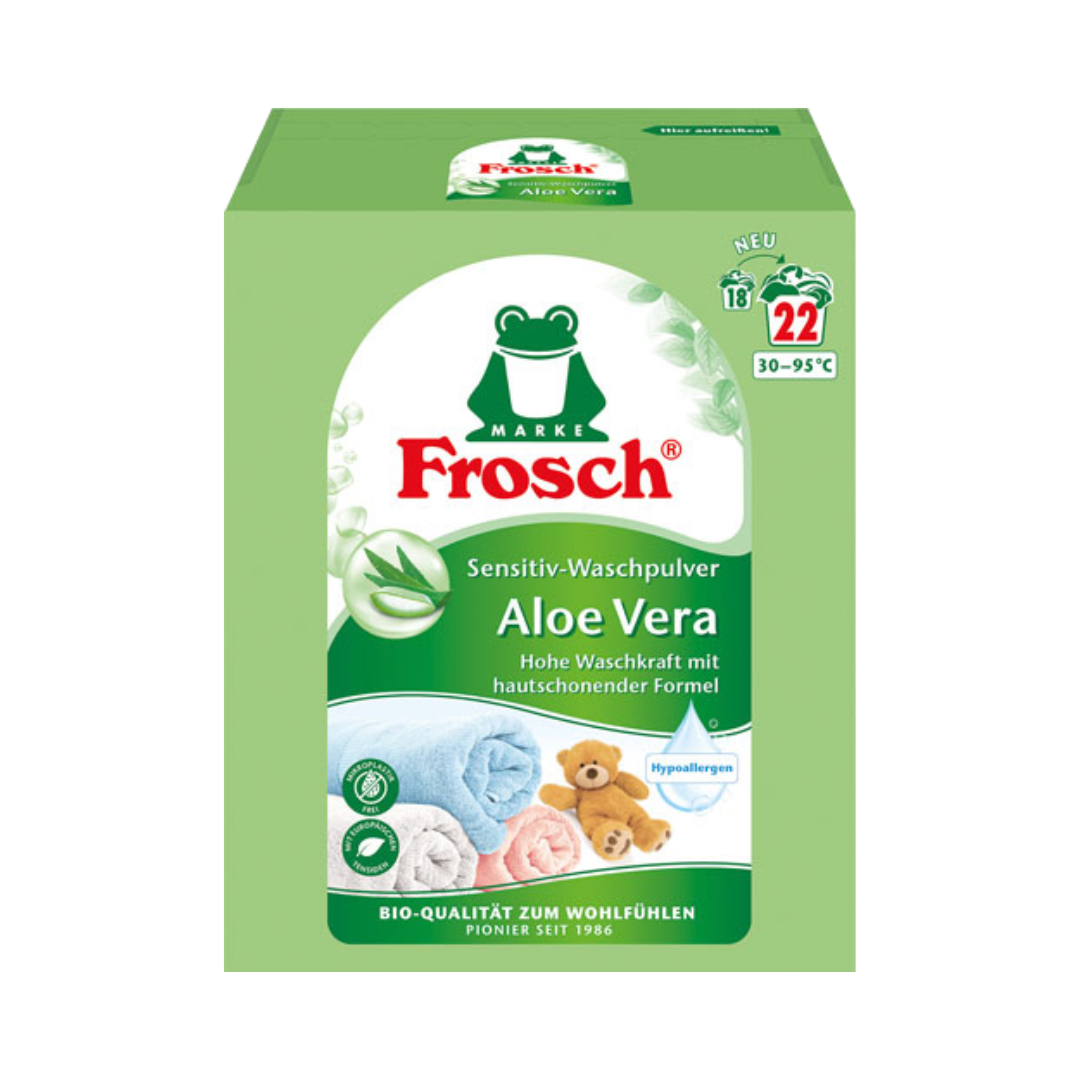 Frosch Waschmittel Sensitiv Aloe Vera, Vollwaschmittel­ Pulver, 1.450kg
