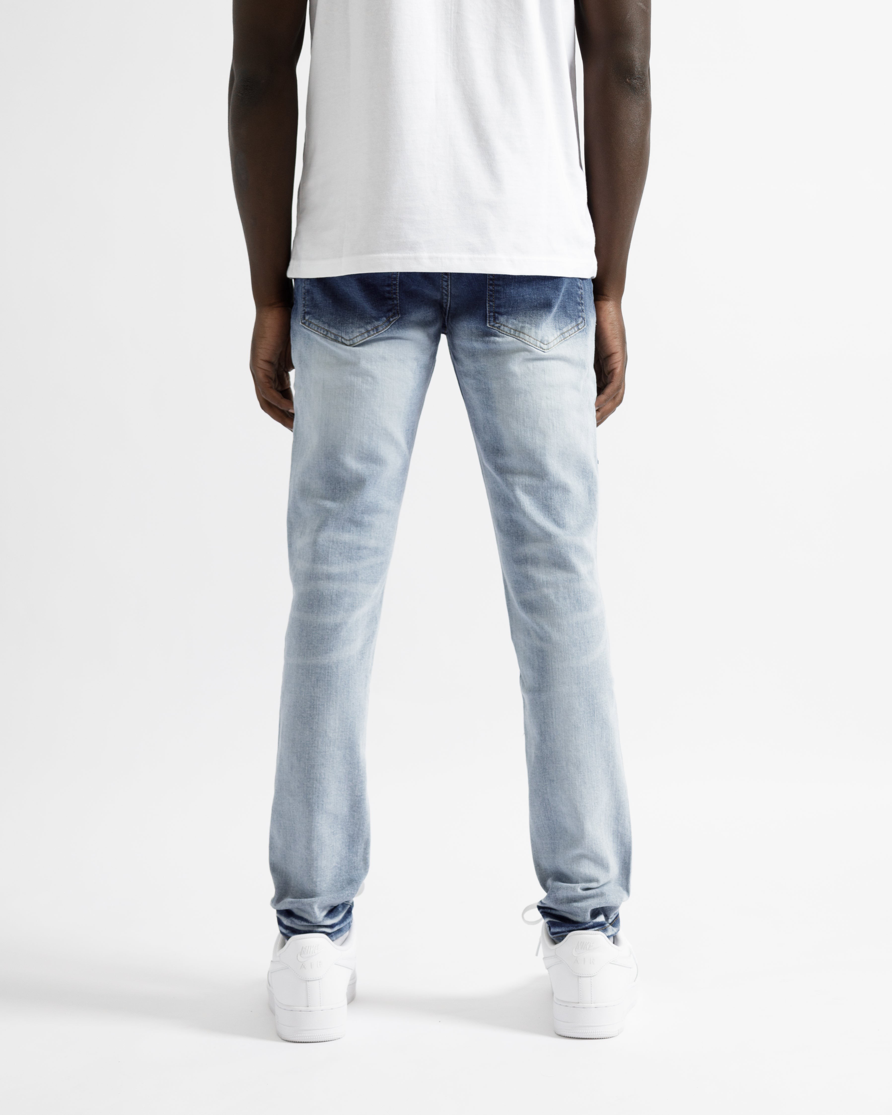 Magiri Cannes Gradient Faded Ripped Jeans in Blue - Blue / 30W