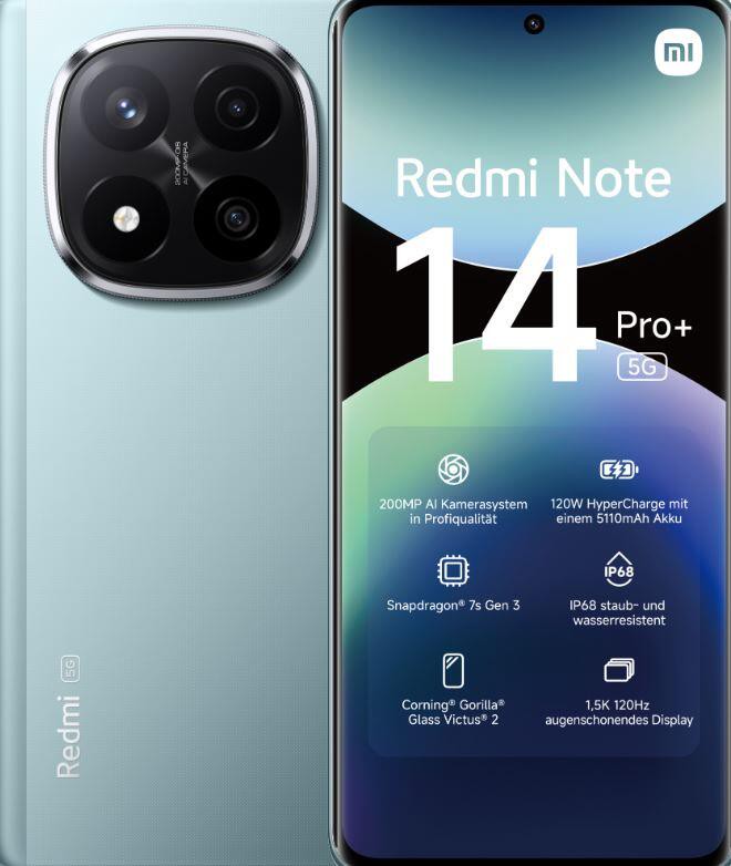 Xiaomi Redmi Note 14 Pro+ - 5G Smartphone - 8 GB/256 GB - 6.67