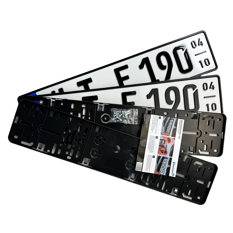 Spar-Set Dezentofix 3D Saisonkennzeichen 520 mm HOCHGLANZ