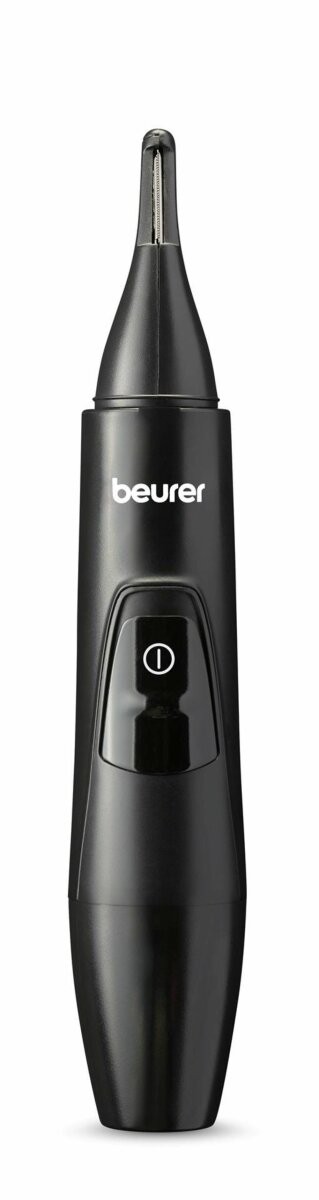 BEURER MN2X Präzisionstrimmer (Für Augenbrauen, Nasen- und Ohrenhaare, spritzwassergeschützt (IPX4), hochwertige Edelstahlaufsätze, batteriebetrieben, incl. 1 x 1.5 V AA Batterie, Aufbewahrungstasche, Schutzkappe, Reinigungspinsel)