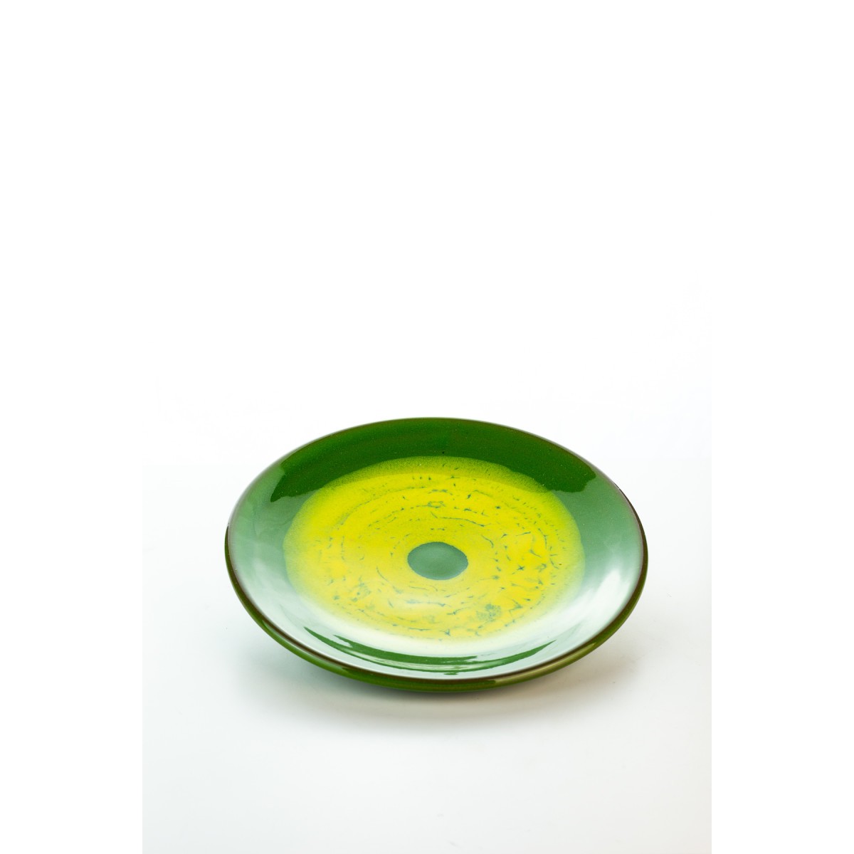 Hydria Original handgemachter Teller 20cm von Kreta - grün