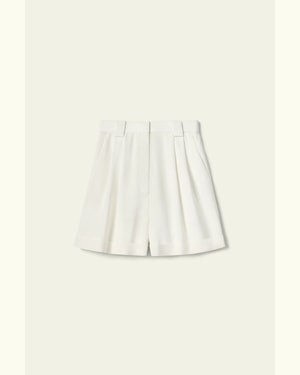 LILYSILK Seidenkrepp Shorts Seidenkrepp Garderobe-Essential Leicht Und Weich Papyrusweiß 36 DE