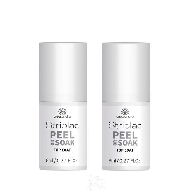 2x Alessandro Striplac Peel or Soak Top Coat 8 ml = 16 ml