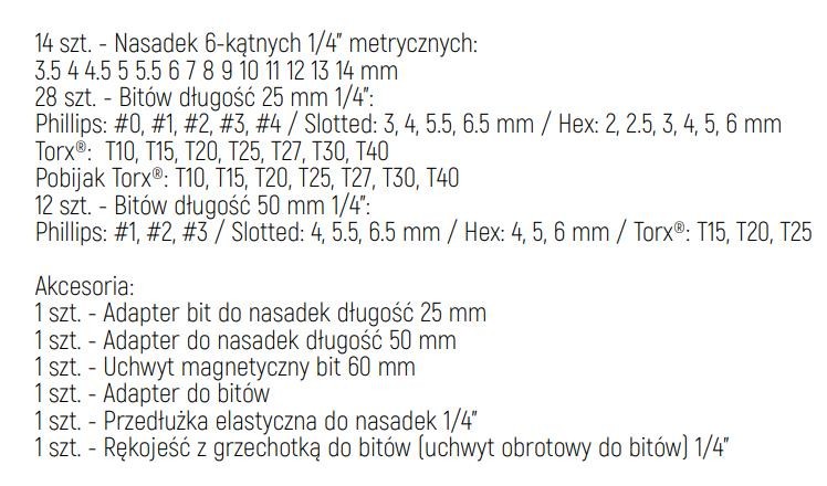 SATA 09324SJ Csavarhúzó bitkészlet Szerszámok száma: 60, Műanyag koffer