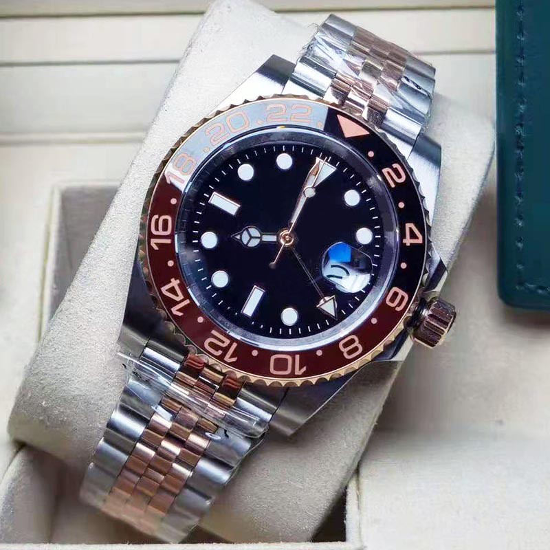Classic 3186 Model Real Adjustable Oneself Watches Uhr Ceramic Bezel Mens Mechanical Automatic Movement Watch Men Oyster Jubilee Band Date Wristw