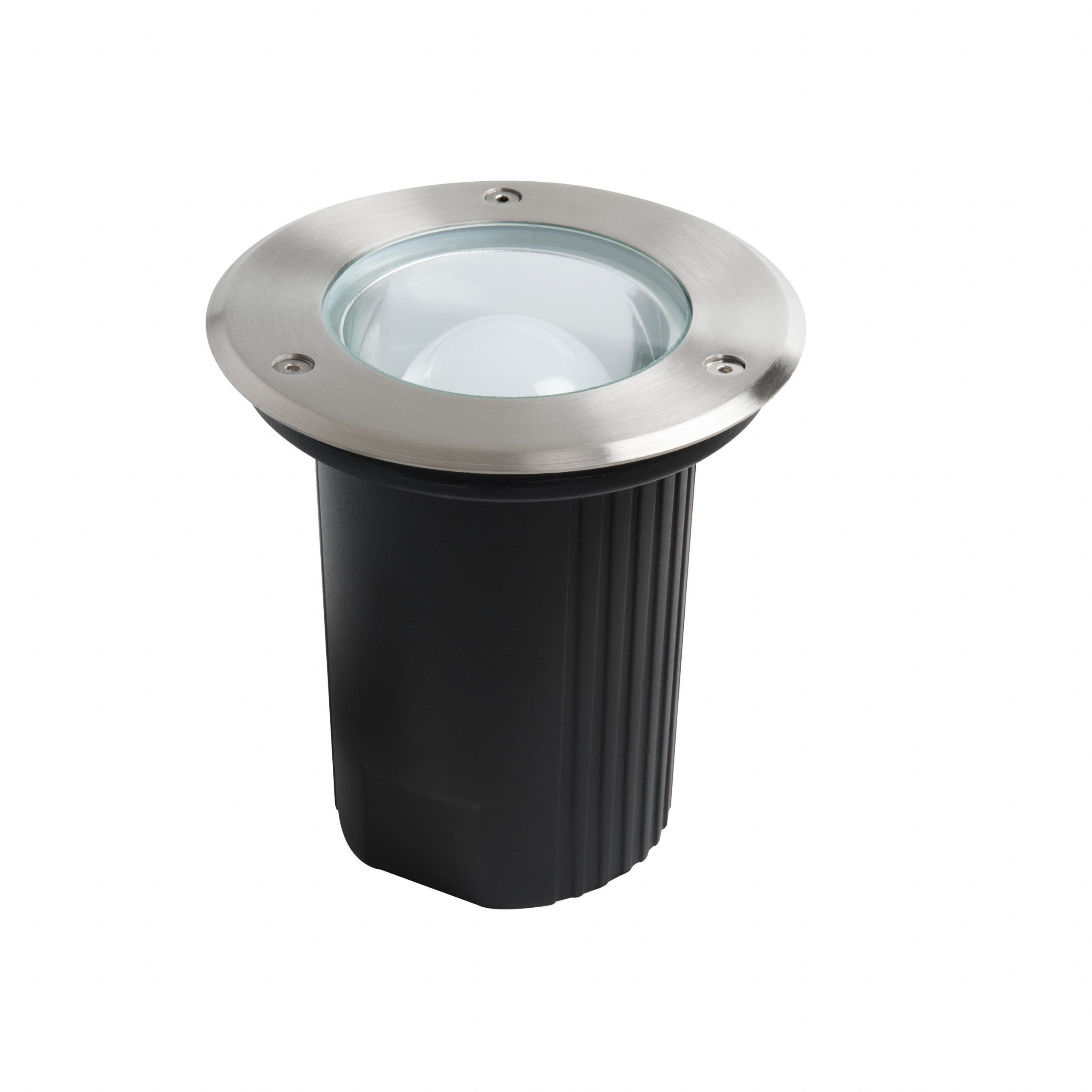 Kanlux® XARD LED Bodeneinbaustrahler, Außenleuchte Edelstahl rund Bohrloch 140mm mit Durchgangsverbindung IP67 für E27 230V Leuchtmittel (LED / Halogen)