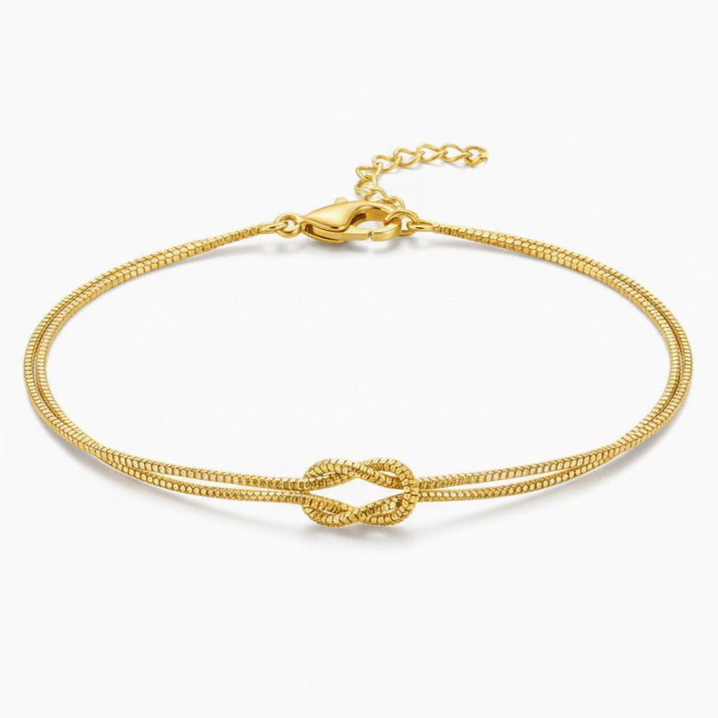 585er Gold Liebesknoten Armband - Gelbgold / Herren