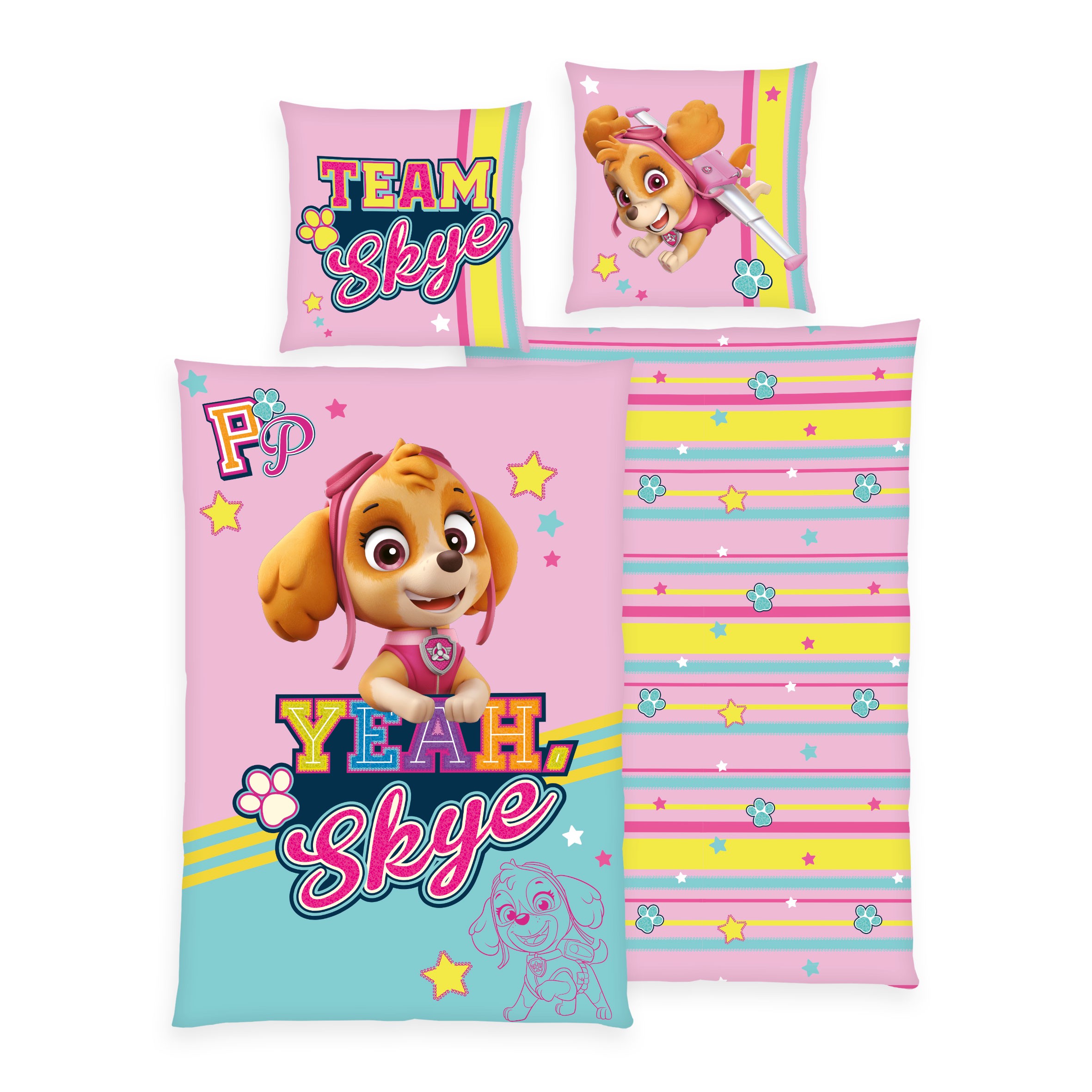 Paw Patrol Bettwäsche-Set 'Team Skye' – 135x200 cm, Linon