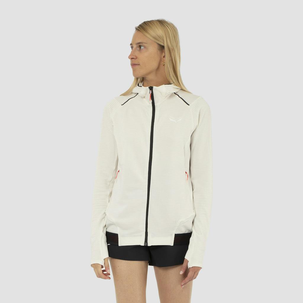 SALEWA - Pedroc Polarlite Giacca con Cappuccio Donna - Bianco (Taglia: 46)
