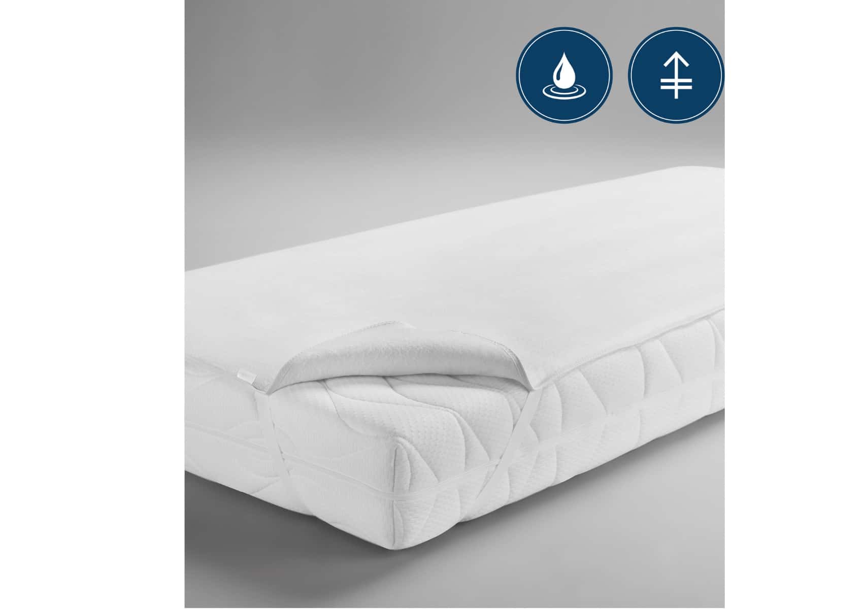 Wasserdichte und Atmungsaktive Matratzenauflage Weiß