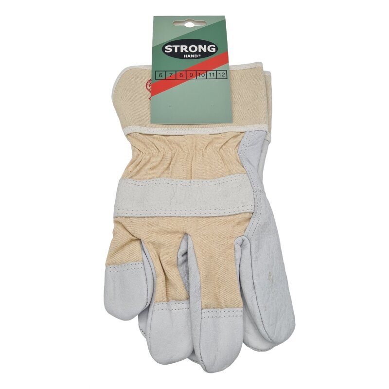 Stronghand Rind-Vollleder Handschuh mit SB-Aufhänger und EAN-Auszeichnung - Gr. 10