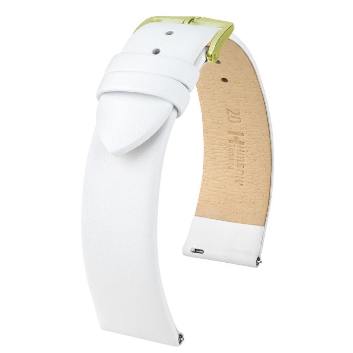 Hirsch Uhrenarmband Toronto M weiß 16 mm