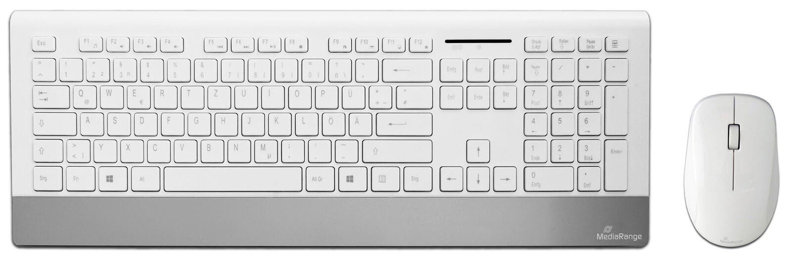 MediaRange Tastatur-Maus-Set kabellos MROS106 weiß