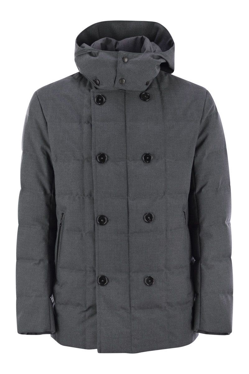 Fay Zweireihige Daunenjacke mit Kapuze