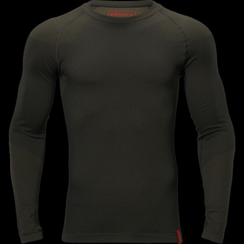 Härkila Herren Langarm-Unterhemd Base Active Dark Willow Green XS/S