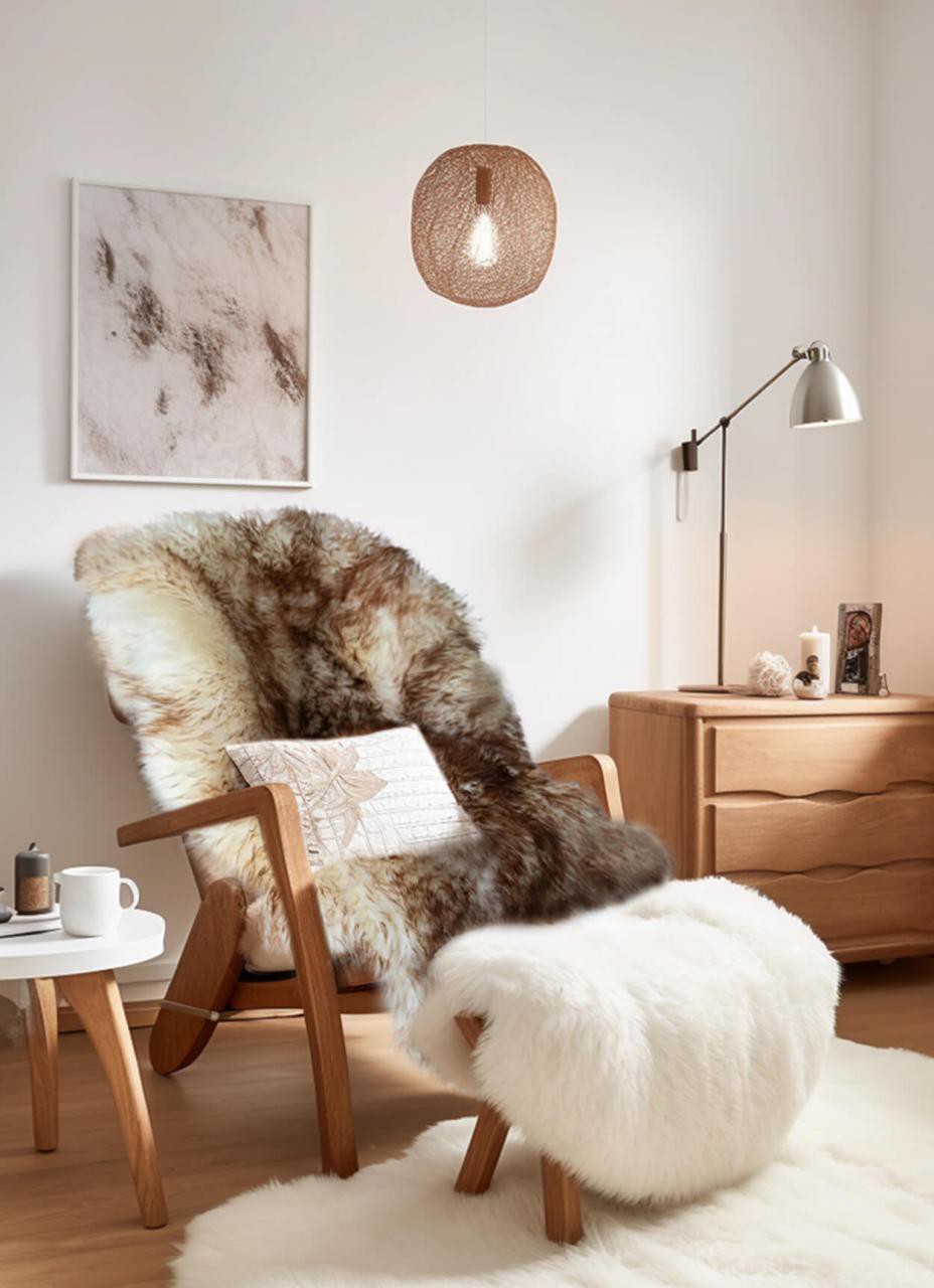 Schaffell Stracciatella Größe: 110-120