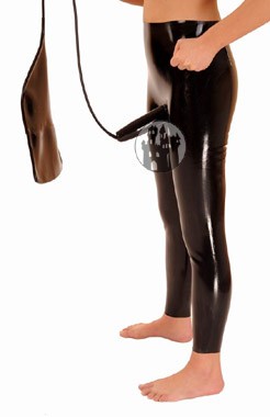 Latex Leggins mit Kondom und Urinbeutel