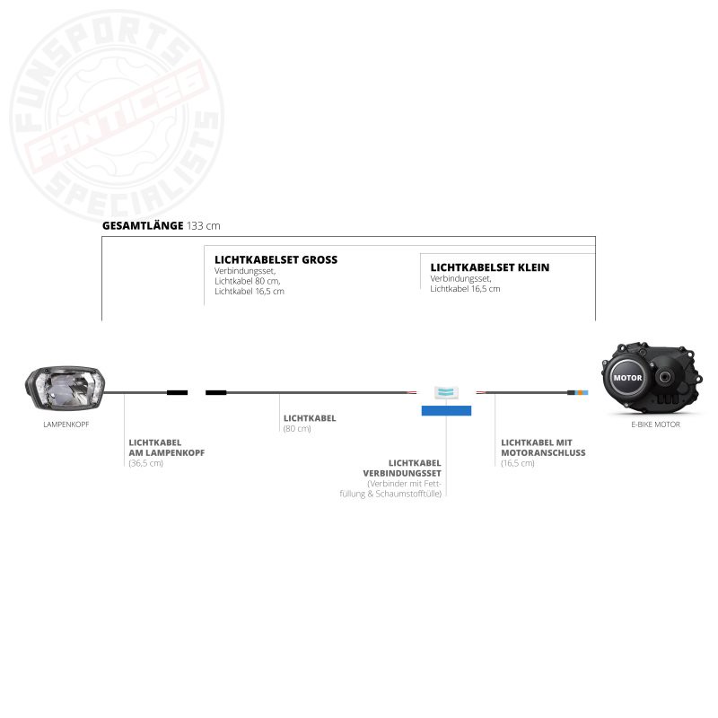 Lupine Lichtkabel für E-Bike (Steckverbindung) Shimano
