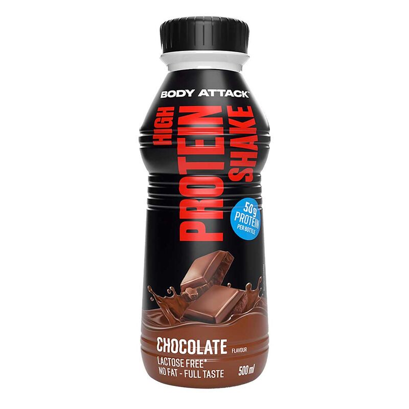 Body Attack High Protein Shake 12x500ml inkl. Pfand Schokolade
