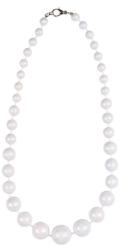 Weiße Charleston Flapper Perlenkette | Wir machen Party.de |