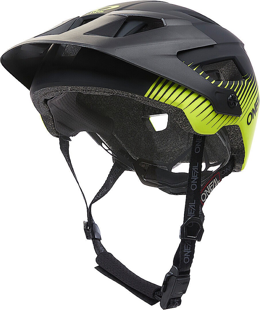 Oneal Defender Grill Casco de bicicleta, negro-amarillo, tamaño L XL para hombre