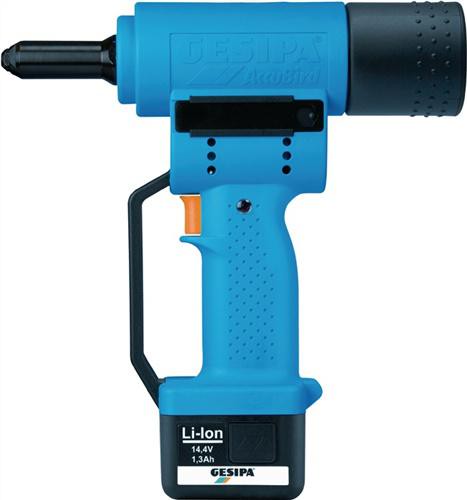 Akkublindnietsetzgerät AccuBird®, 7-tlg.10000 N im Ku.-Koffer GESIPA