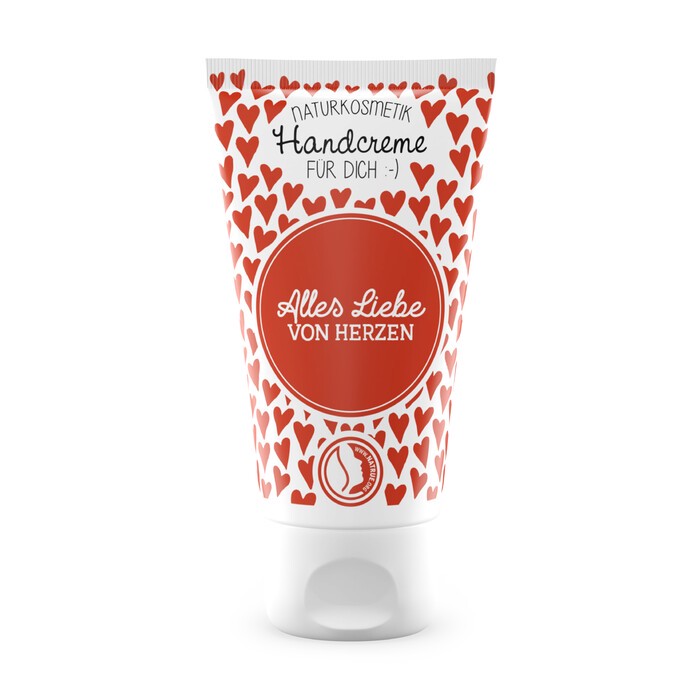 Handcreme Alles Liebe von Herzen 30 ml weiß/rot
