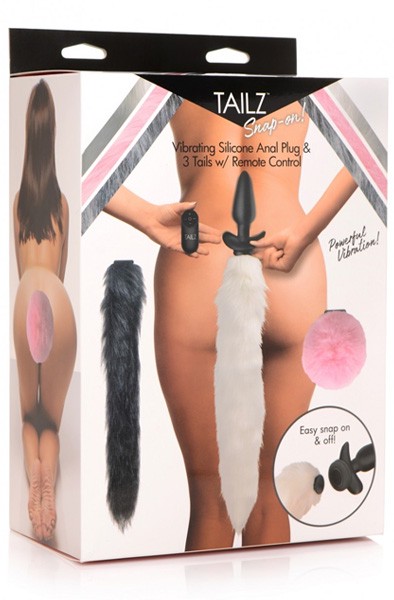Tailz Vibrations-Analplug & 3 Schwänze mit Fernbedienung