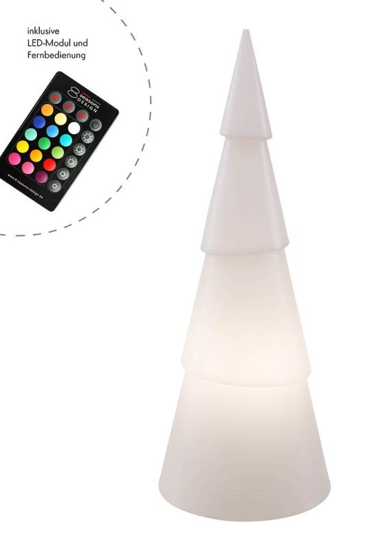 8 Seasons Design Dekoleuchte Shining Tree LED RGB rund 55 cm weiß