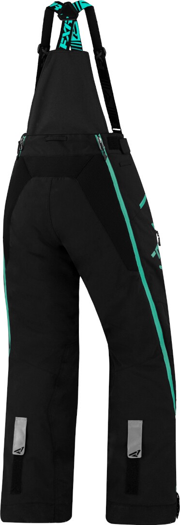 FXR Edge Damen Snowmobil Latzhose, schwarz-grün, Größe M 32