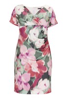 Swing Curve / Etui Kleid aus bedrucktem S - multicolour - 56