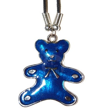 Anhänger 'Teddybär' blau