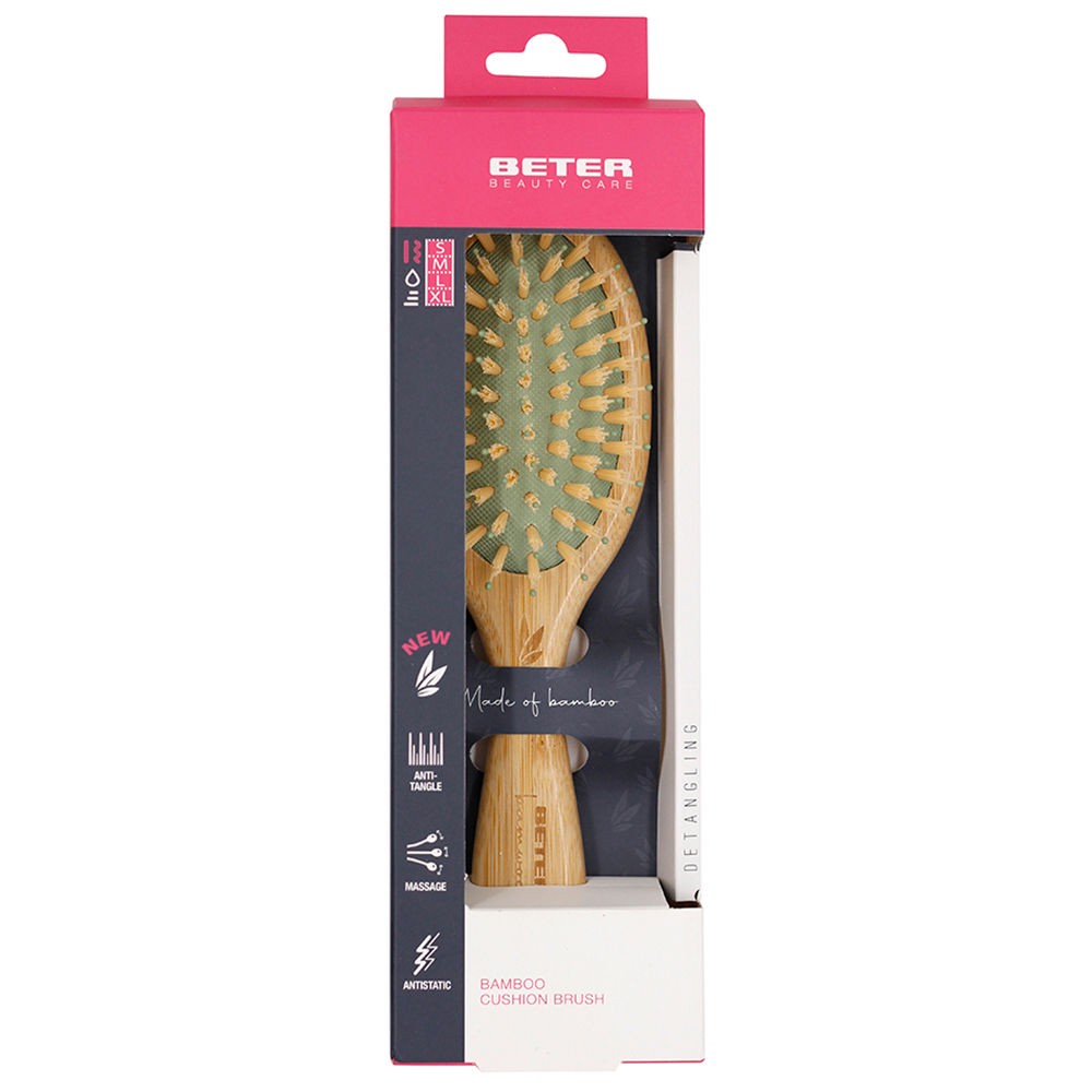 Bamwood kleine Bürste mit Nylonborsten und Kugeln 1 St