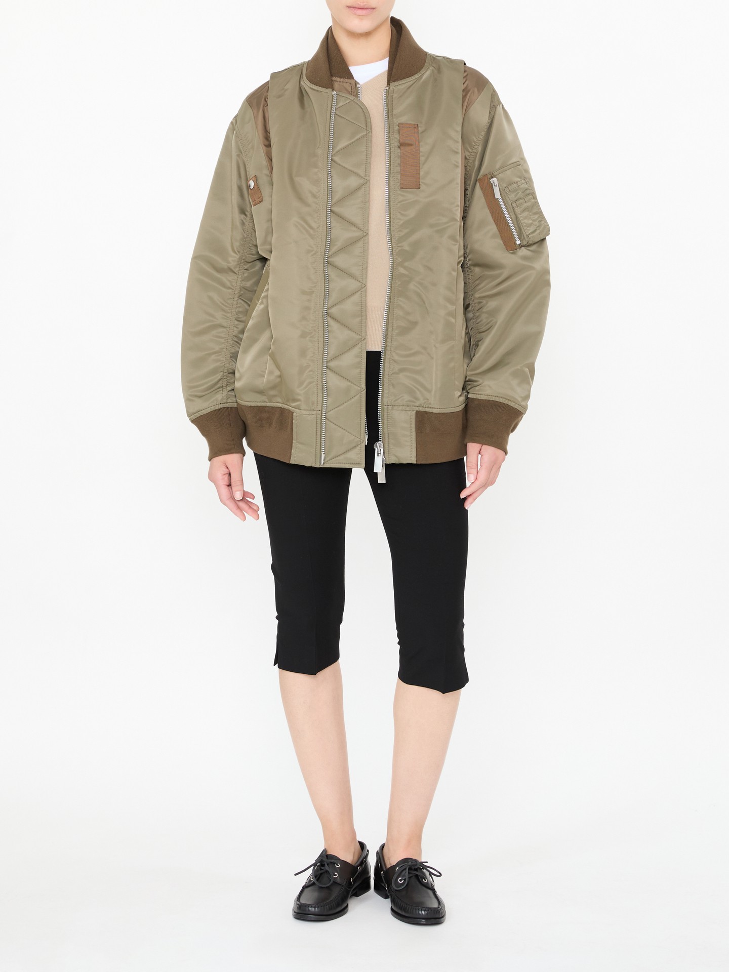 Oversized Bomberjacke Khaki