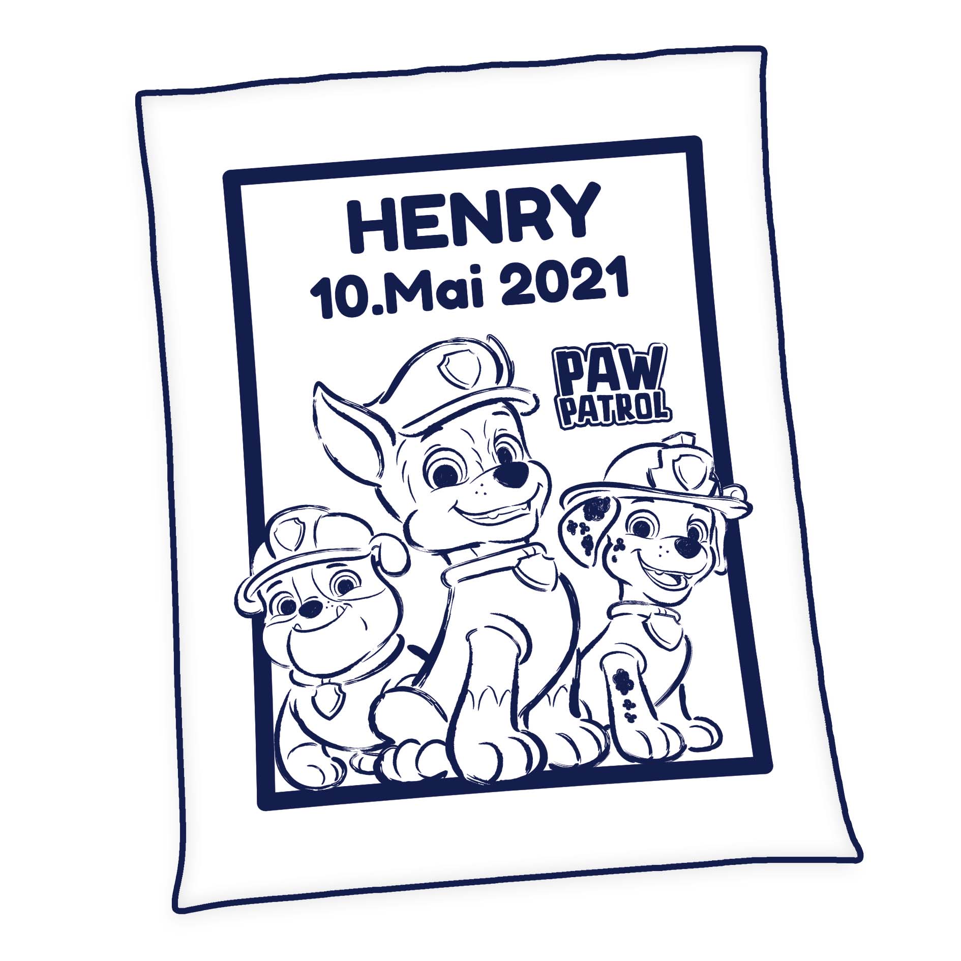 Unicade® Personalisierte Babydecke - Paw Patrol