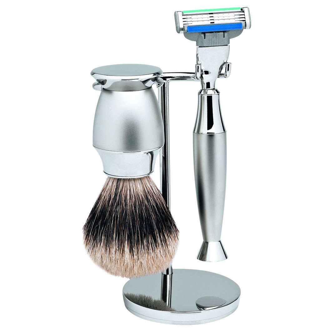 Rasierset, Metall, 3-tlg.