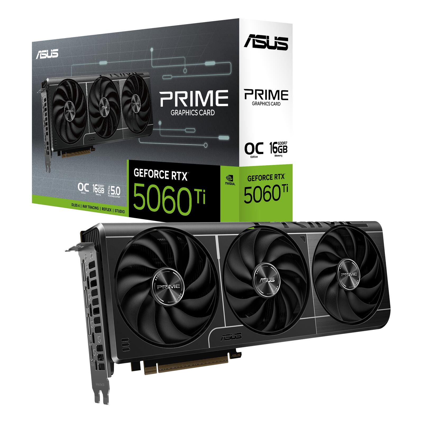 ASUS Prime GeForce RTX 5060 Ti 16GB GDDR7 OC Edition Gaming Grafikkarte