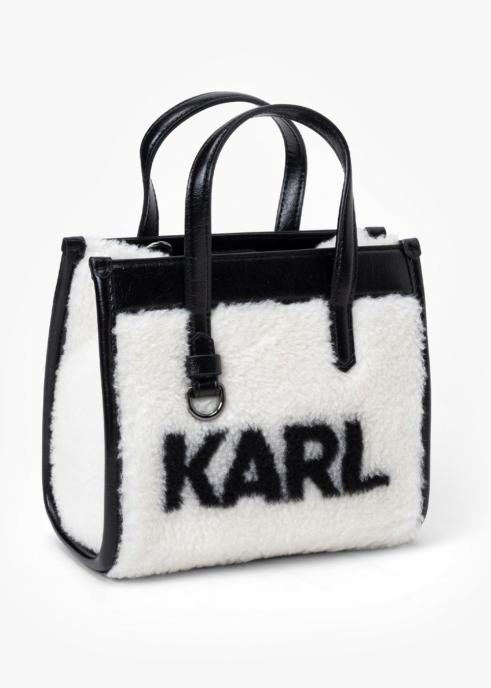 KARL LAGERFELD K/SKUARE SM TOTE SHEARLING 226W3086 - Damen Tasche - Schwarz
