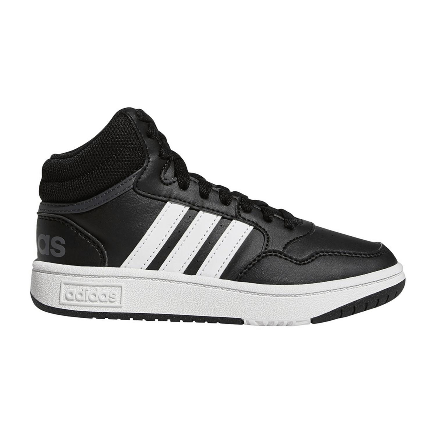 Adidas originals Schnürstiefelette Kaltfutter Hoops Mid3.0 K für Kinder, schwarz, Gr. 38 ⅔ EU / 5,5 Kids UK