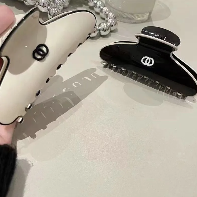 Designer Barrette Classique Casual pince à cheveux noire mode Accessoire Requin Noël Bijou Cadeau femme