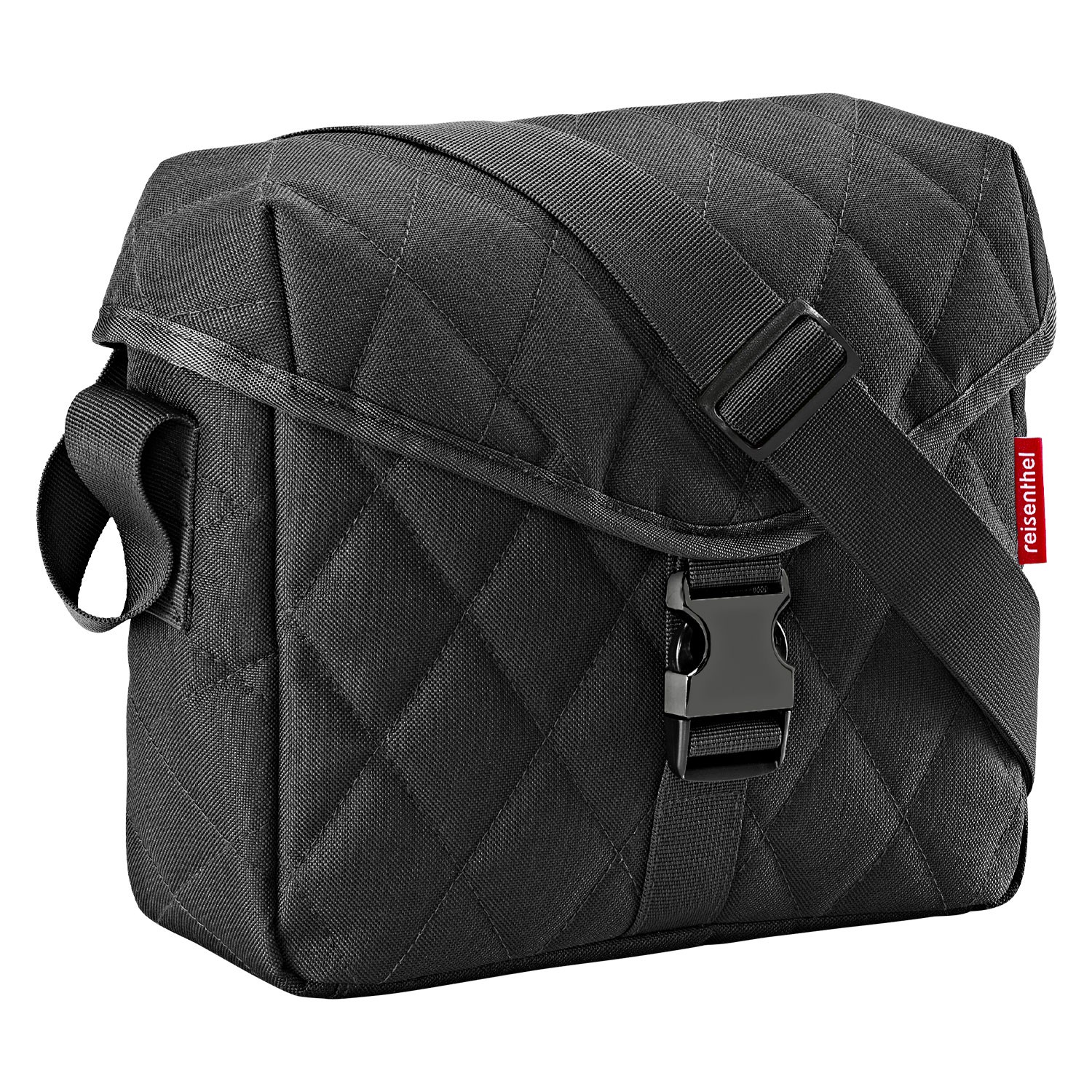 Umhängetasche Unisex schwarz Saddle bag M mit coole Schnalle