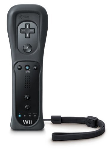 Original Nintendo Wii Remote schwarz [inkl. Motion Plus Adapter]