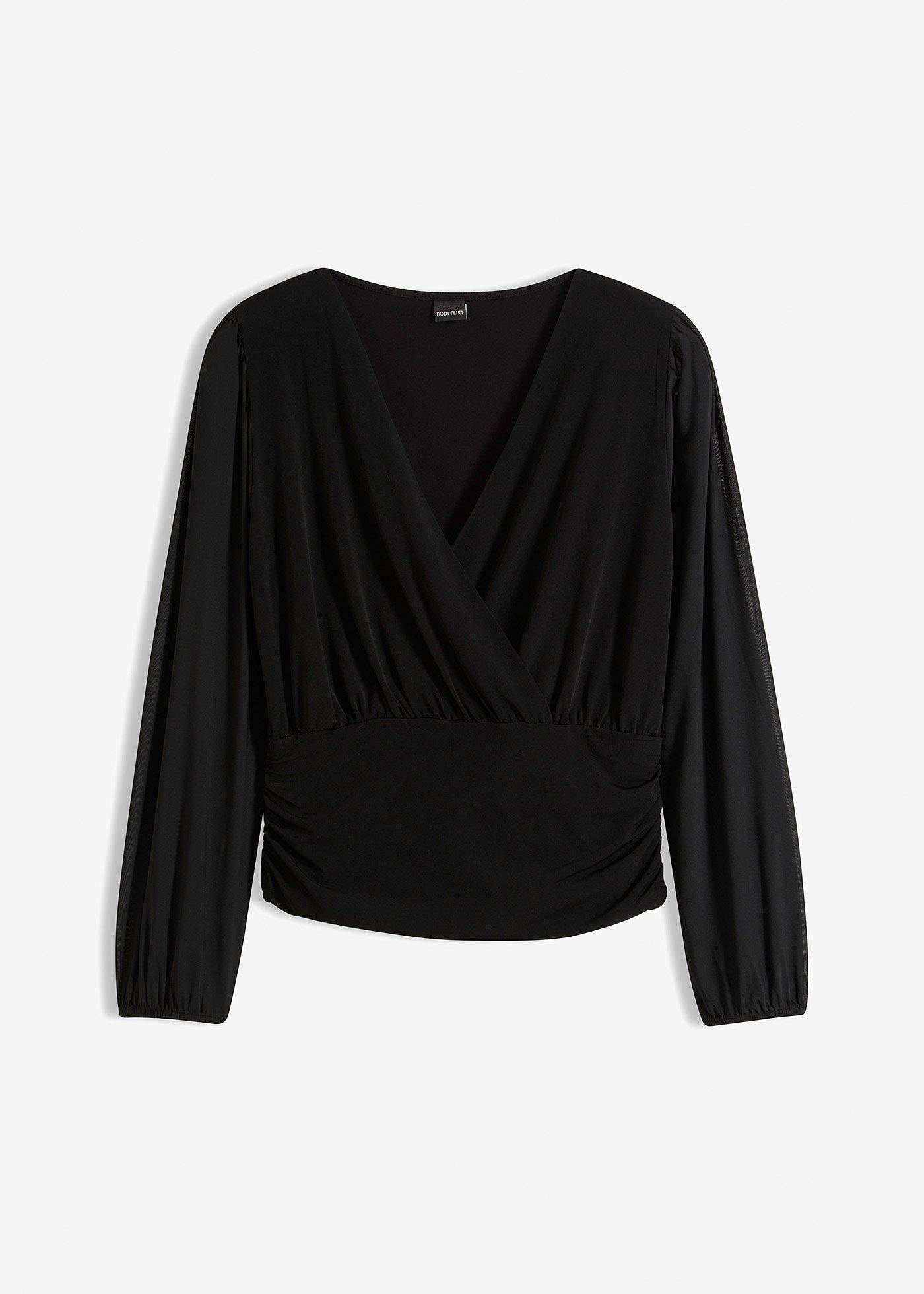 Langarmshirt mit Mesh