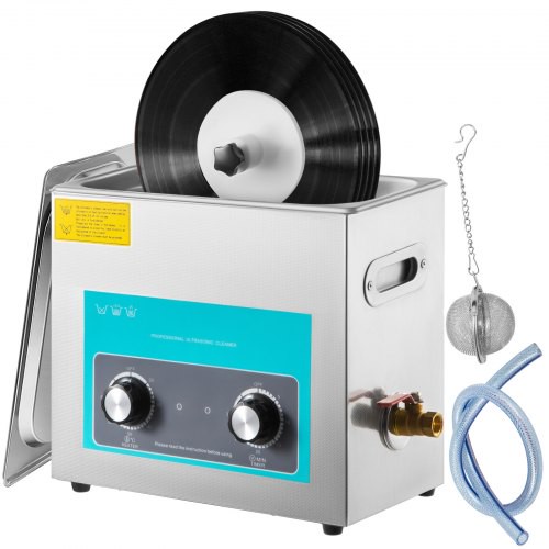 VEVOR 6 L digitaler Ultraschall Schallplatten Reinigungsgerät Edelstahl, 33 x 18 x 28,5 cm Ultraschallreinigungsgerät Ultraschallreiniger Ultraschallgerät Heizung Digital Brille Uhren Schmuck