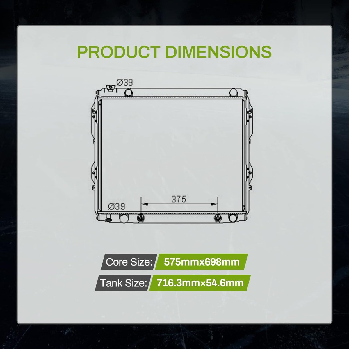 YITAMOTOR® Radiator Compatible with 2000 2001 2002 2003 2004 2005 2006 Tundra 4.7L V8 ATRD1058 (not including Crew Cab)