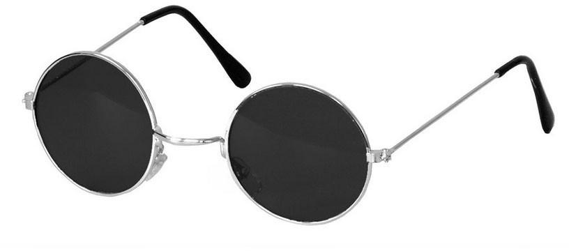 Schwarze Hippie Sonnenbrille