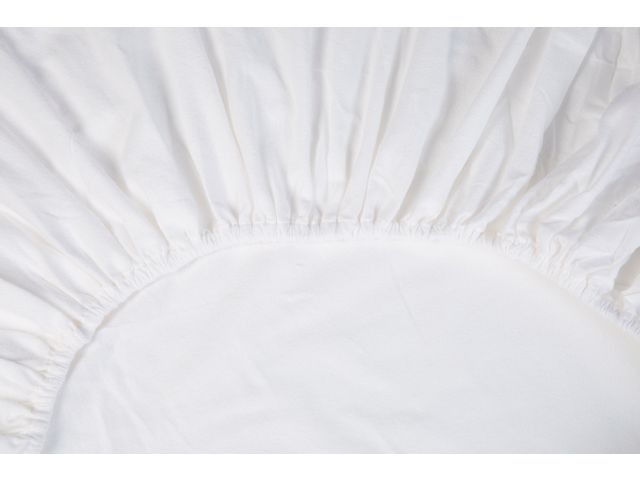 Kayori Molton Spannbettlaken | 70-80 x 200-220 cm | Weiß