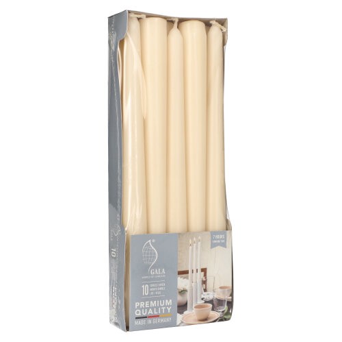 Leuchterkerzen, creme, Ø 2,3 cm · 25 cm (Karton)