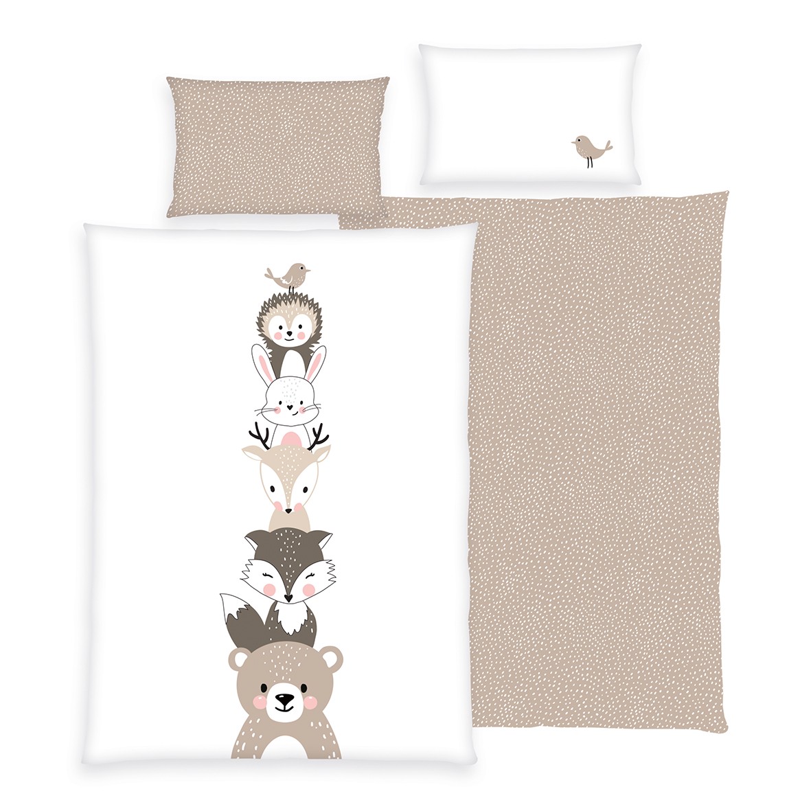 Babybest® Bettwäsche-Set ‘Woodland Crew’ – 100×135 cm, Renforcé